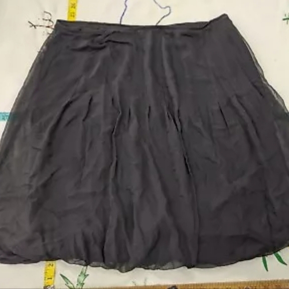 Worthington Women Pleated Silk Skirt Size 16 Fairiegoth Sheer Fairy Preowned - Picture 4 of 8